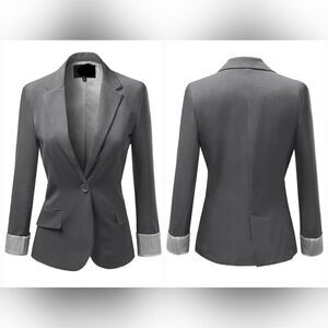 ☔️🩵Ambiance Gray Boyfriend Blazer Small